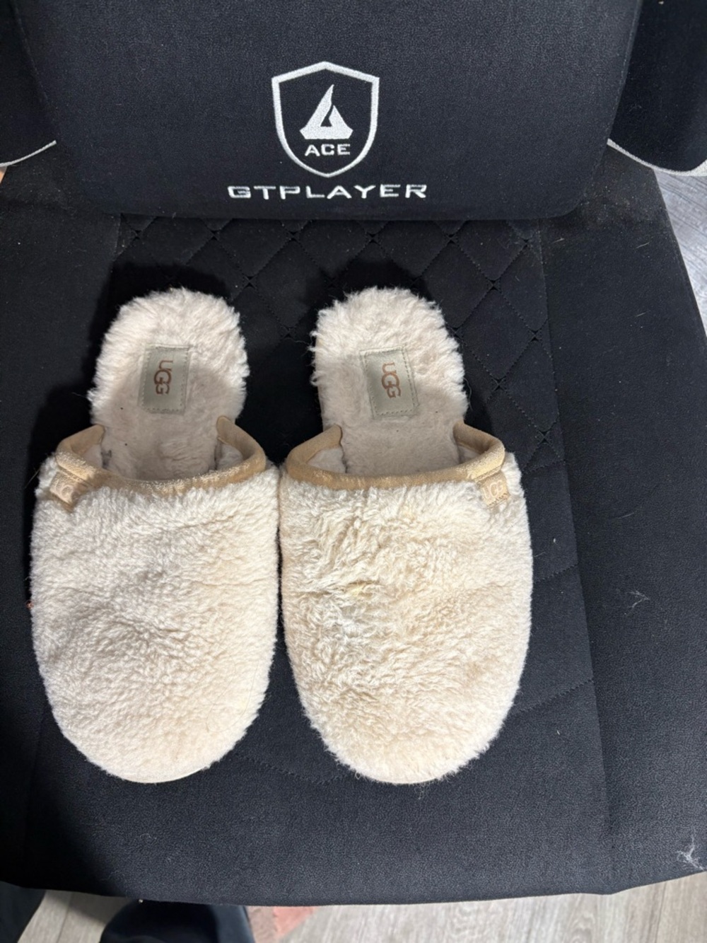 UGG Cream Shearling Slip-On Mules